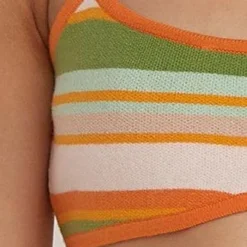 Avenue Knit Bralette - Melon Stripe -Outfityo Sales f0bdd2016eef4988930685b3cf9d2479