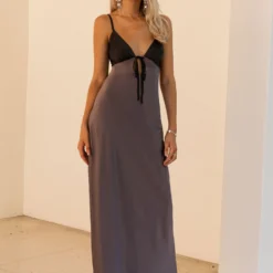 Flora Satin Maxi Dress - Steel Me Away -Outfityo Sales f7ee0a8d76e44e9b94569996b0ac97f3 scaled