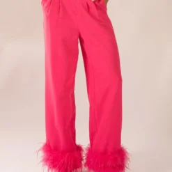 Shake It Off Feather Pants - Magenta -Outfityo Sales f80d65e6be0248c0aa0934ec76a7649f