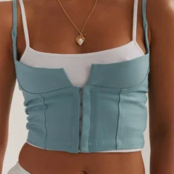 Fusion Crop Top - Antiqued Aqua -Outfityo Sales fadd2c3ece624ebf8c200084ea4626a9 scaled