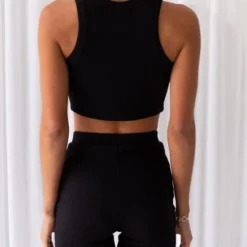 Spencer Organic Cotton Rib Tank - Black -Outfityo Sales fba42badf00c470396d79c24e982e121