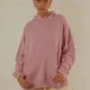 Afends Remi Hemp Oversized Hood - Smokey Pink