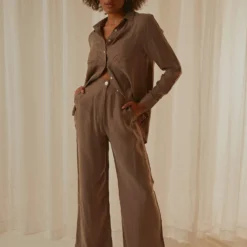 Gia Cupro Pant - Ash